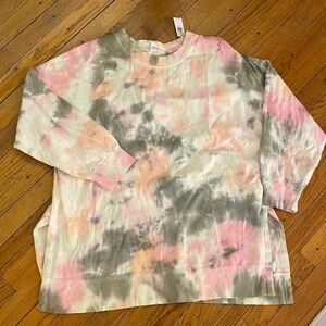 Old Navy Women's Multicolor Tie-Dye tunic Sweatshirt